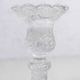 Pair of glass candlesticks