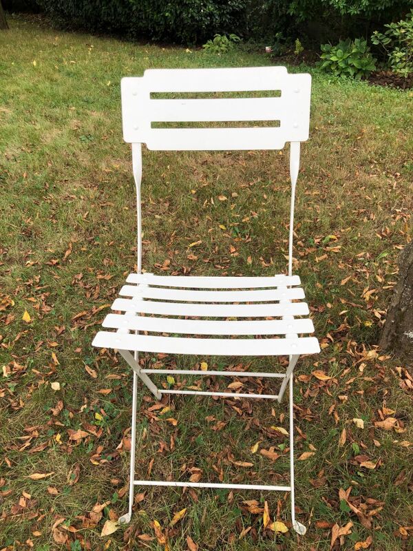 Paire de chaises de jardin en métal