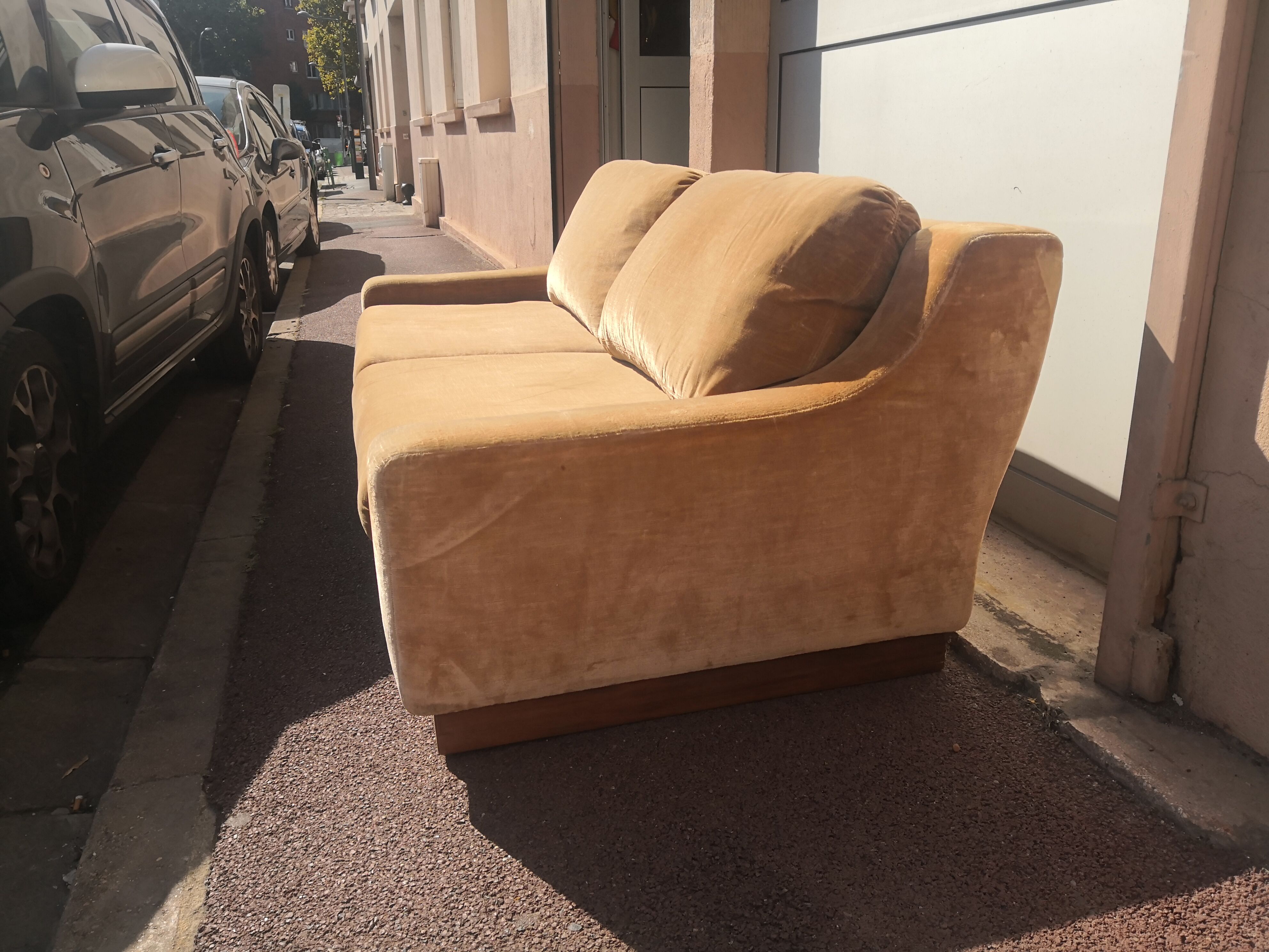 Velvet sofa