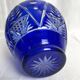Cobalt blue Bohemian crystal vase from the 20th century.