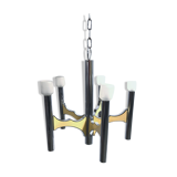 Maison Sciolari chrome chandelier, 1970