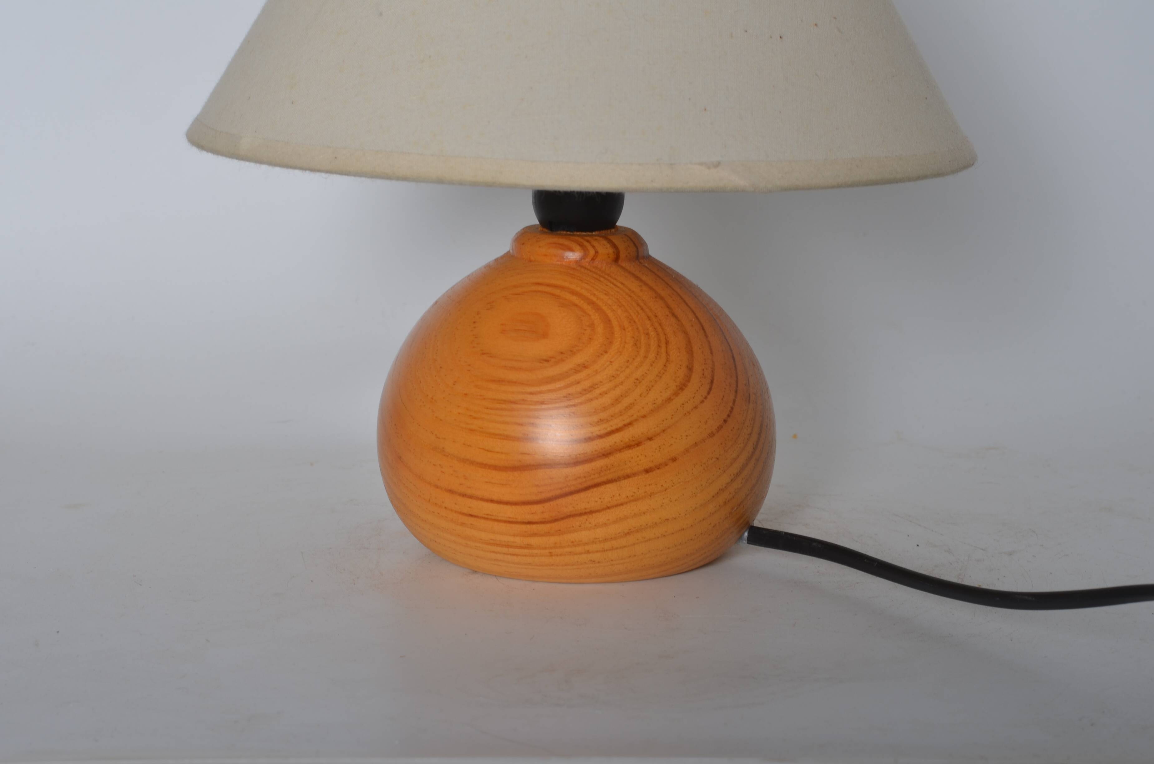 Wooden bedside lamp