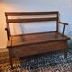 Banc-coffre pieds compas vintage