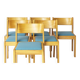 Set of 4 Vintage Flötotto Stacking Chairs – 1970s German Design, Beech Wood