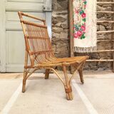 Fauteuil vintage en rotin