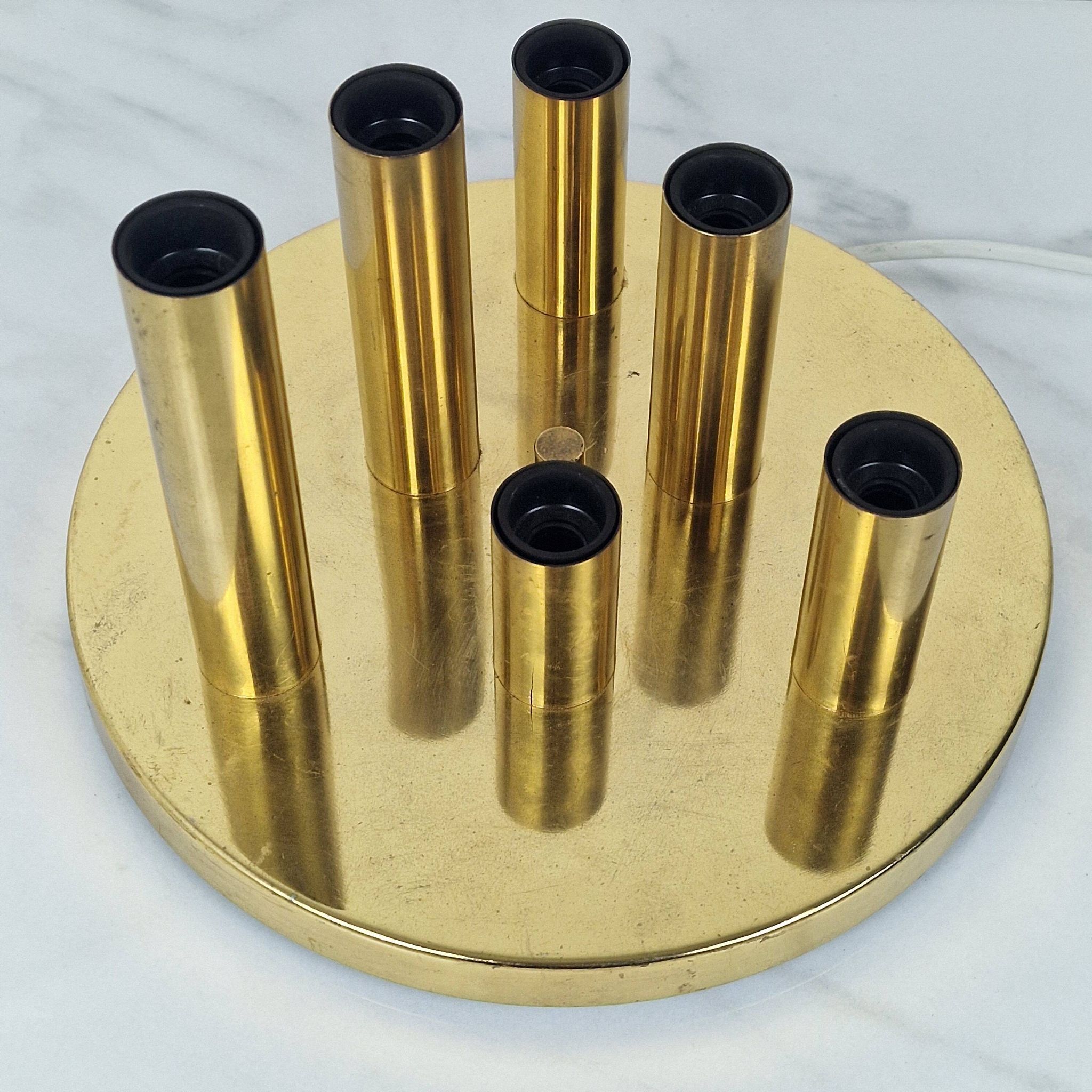 6 Light Flush-Mount Attributed to Gaetano Scioliari for Boulanger, Italy
