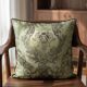 Neoclassical Medusa Medallion Cushion, Black Piped Jacquard Pillow Cover