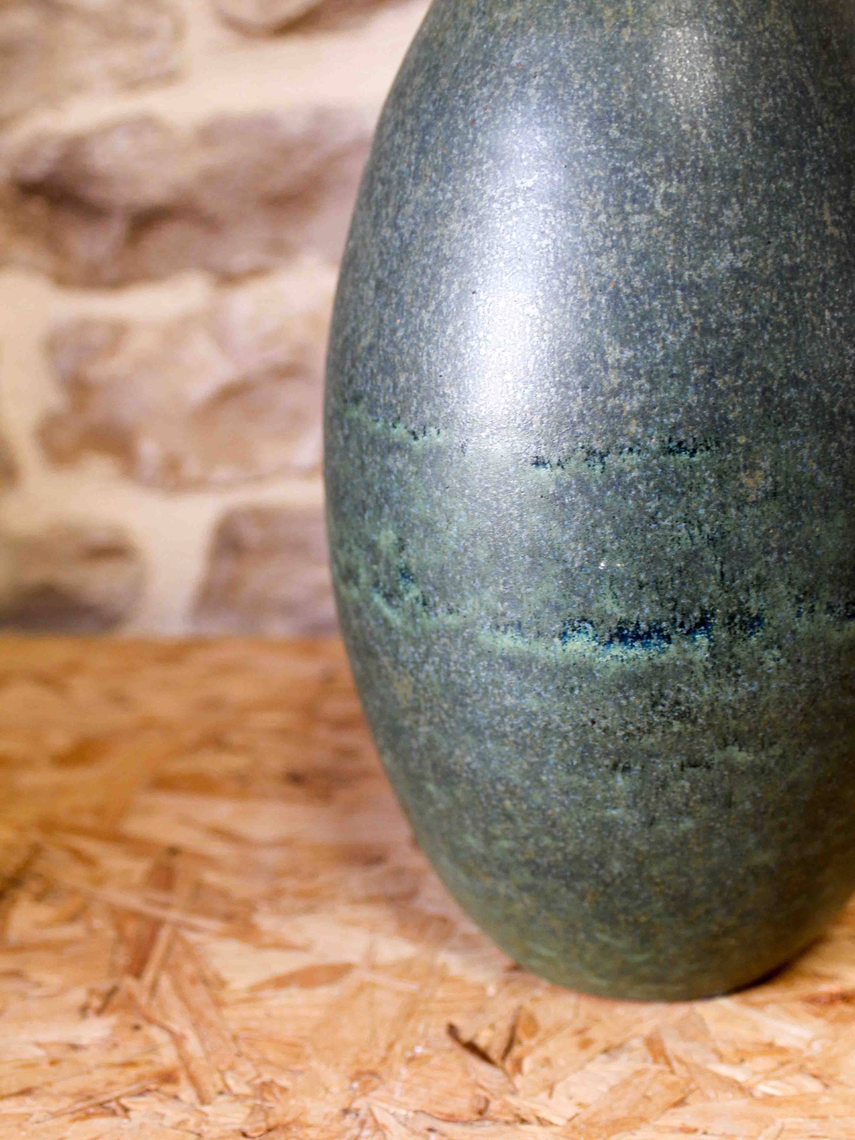 Glazed ceramic bottle vase Gubbels Pottery (Netherlands)