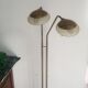 Vintage reader lamppost with 2 flexible arms