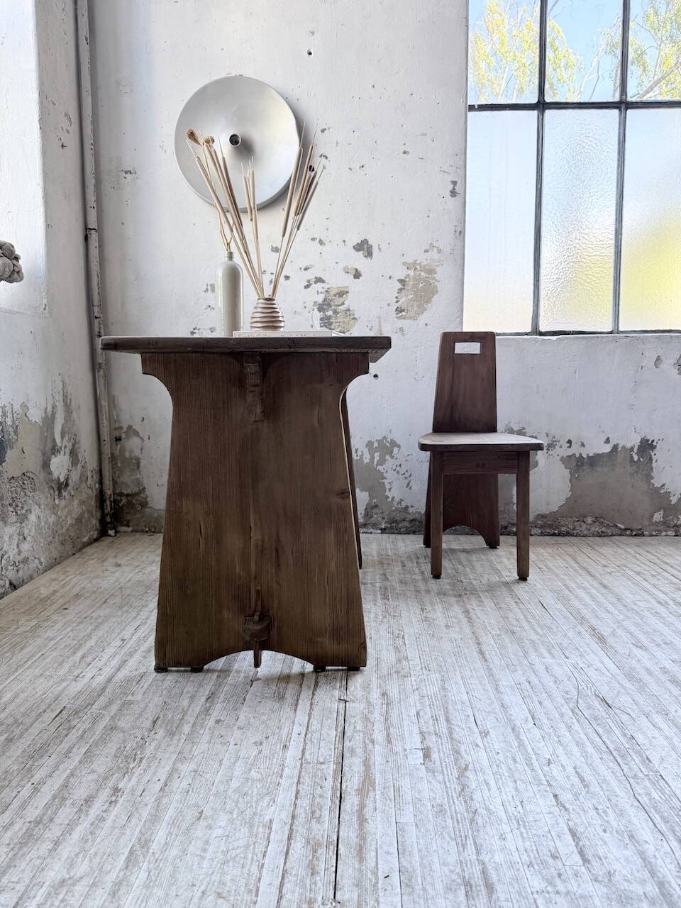Brutalist office chair set from the 1950s.