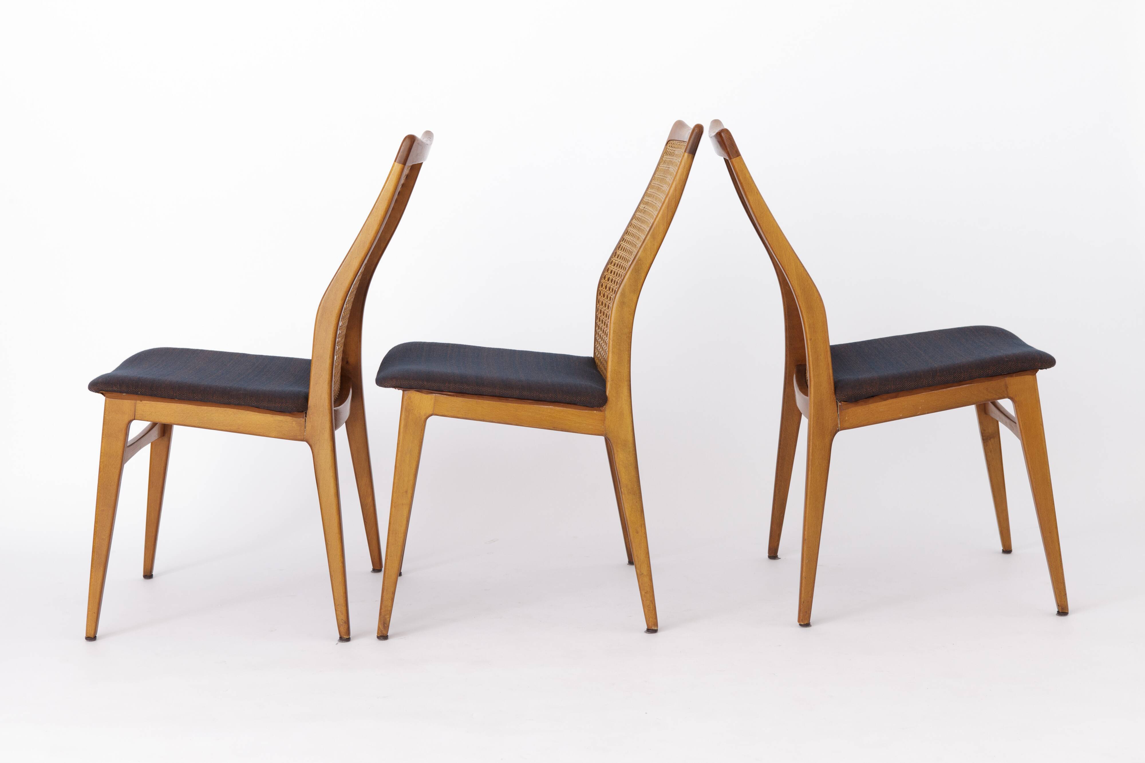 3 Vintage Chairs 1960s Germany by Wilhelm Benze