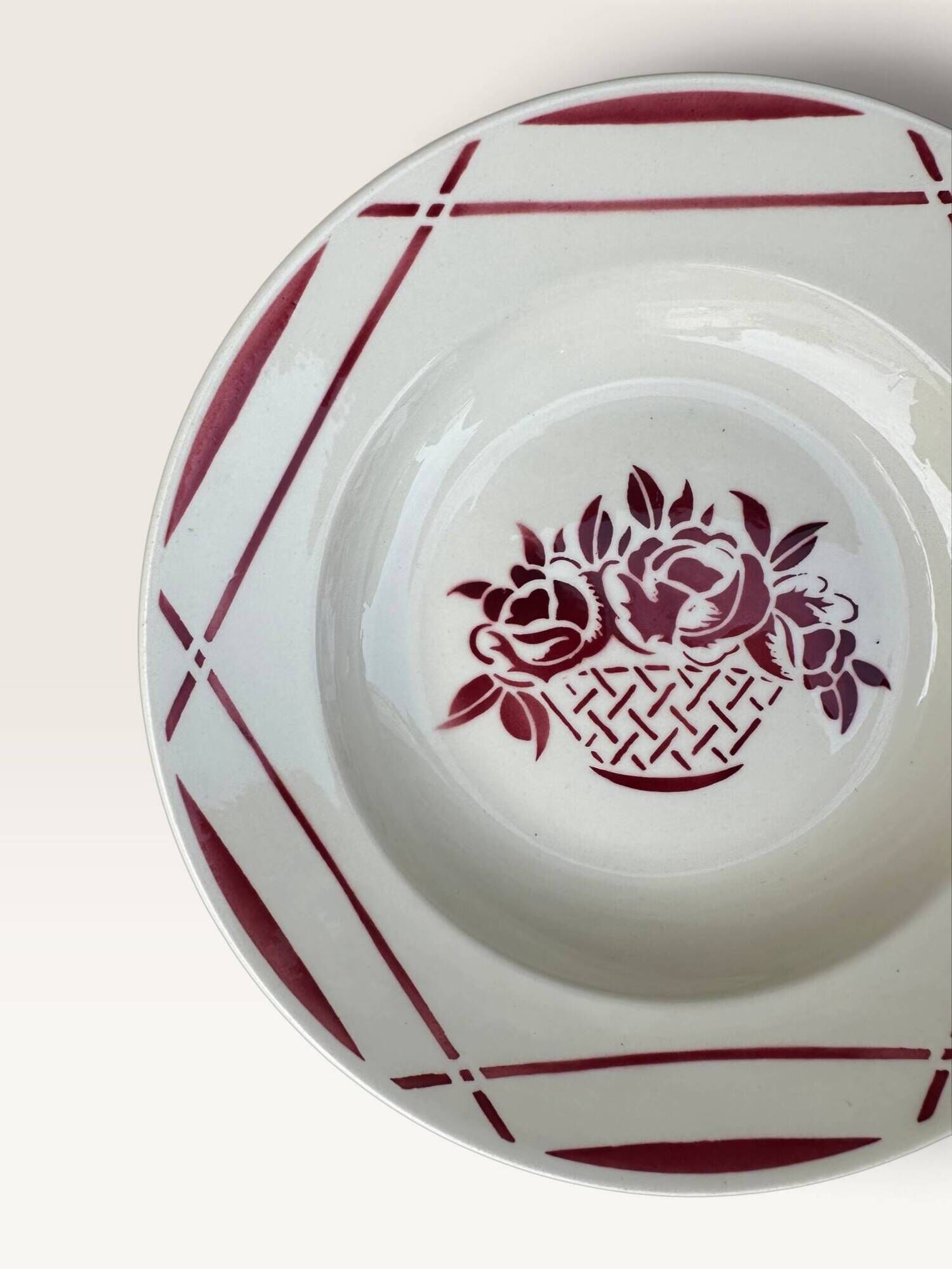 Set of 11 deep plates Badonviller, model Armor