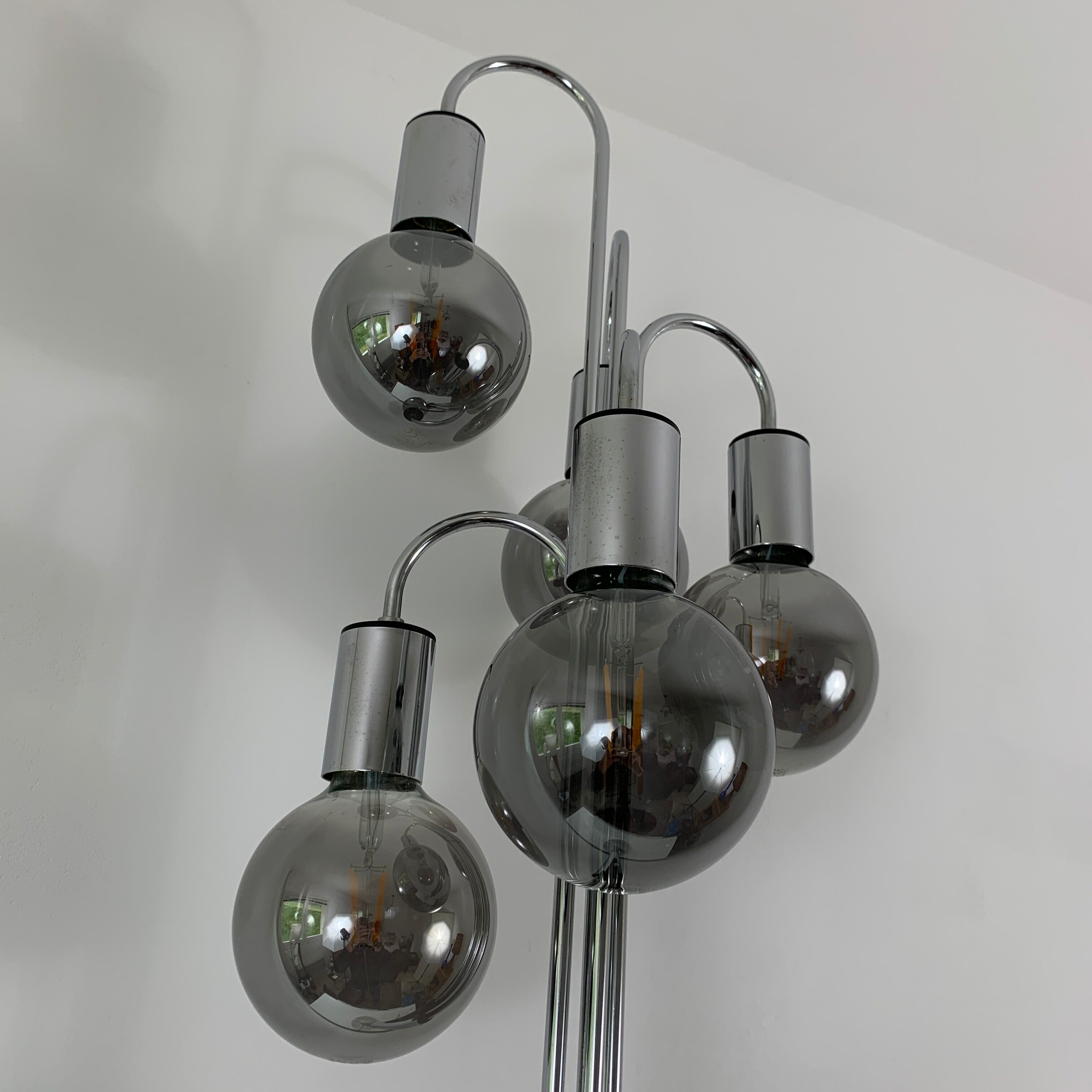 Chrome lamp 5 vintage lights