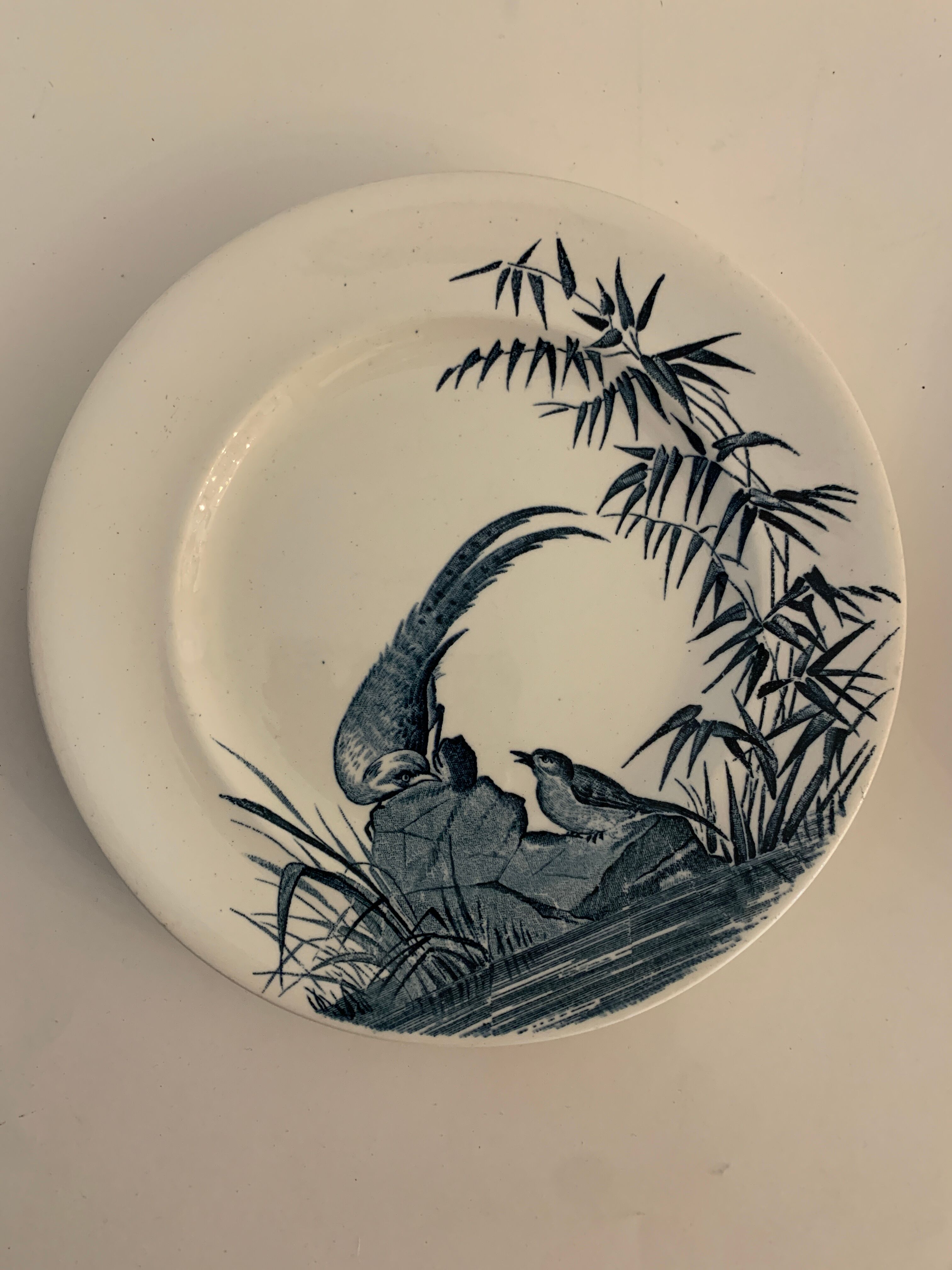 4 Japanese Longwy flat plates