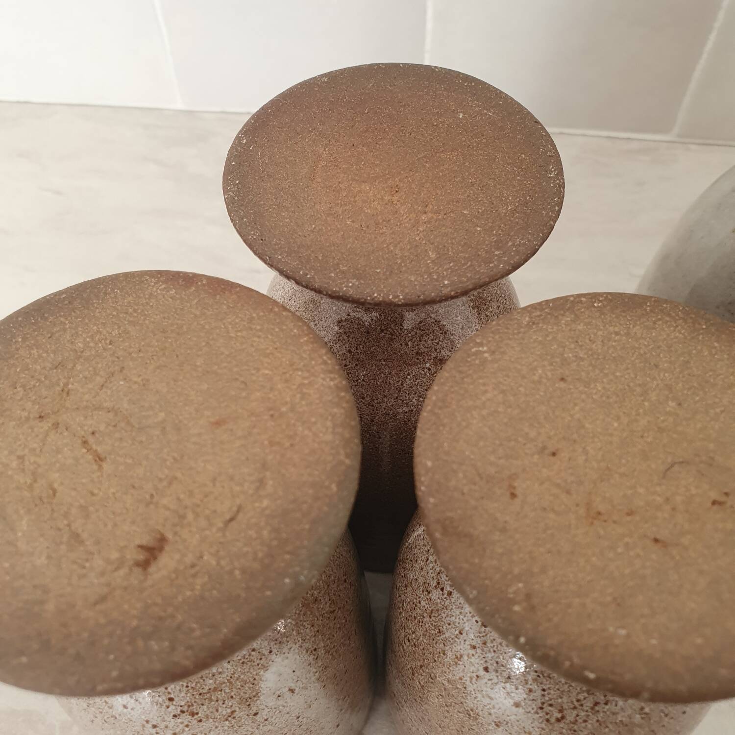 Signed stoneware cups or Mazagran