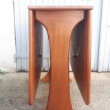Vintage dining table console desk in teak and exotic wood from the 70s
