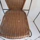 Set de 4 chaises vintage en métal et osier