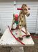 Antique mobo metal rocking horse