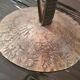 Wrought iron lamp, tulip molded glass pressed, unsigned 1930 a 40