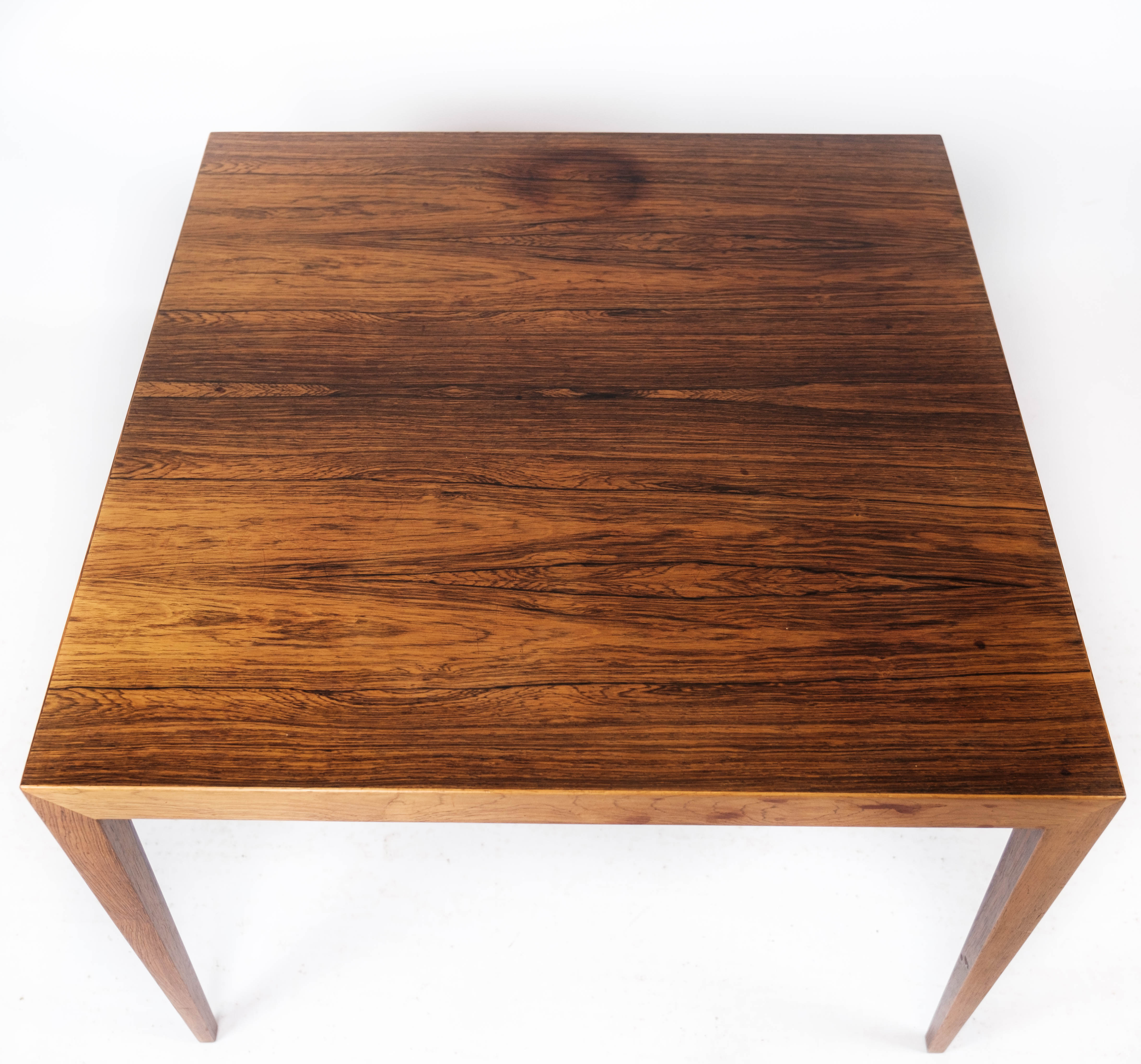 Coffee table in rosewood designed by Severin Hansen for Haslev Furniture, 1960s