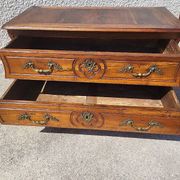 Louis xv tombeau chest of drawers in walnut 2 drawers from the 18th century