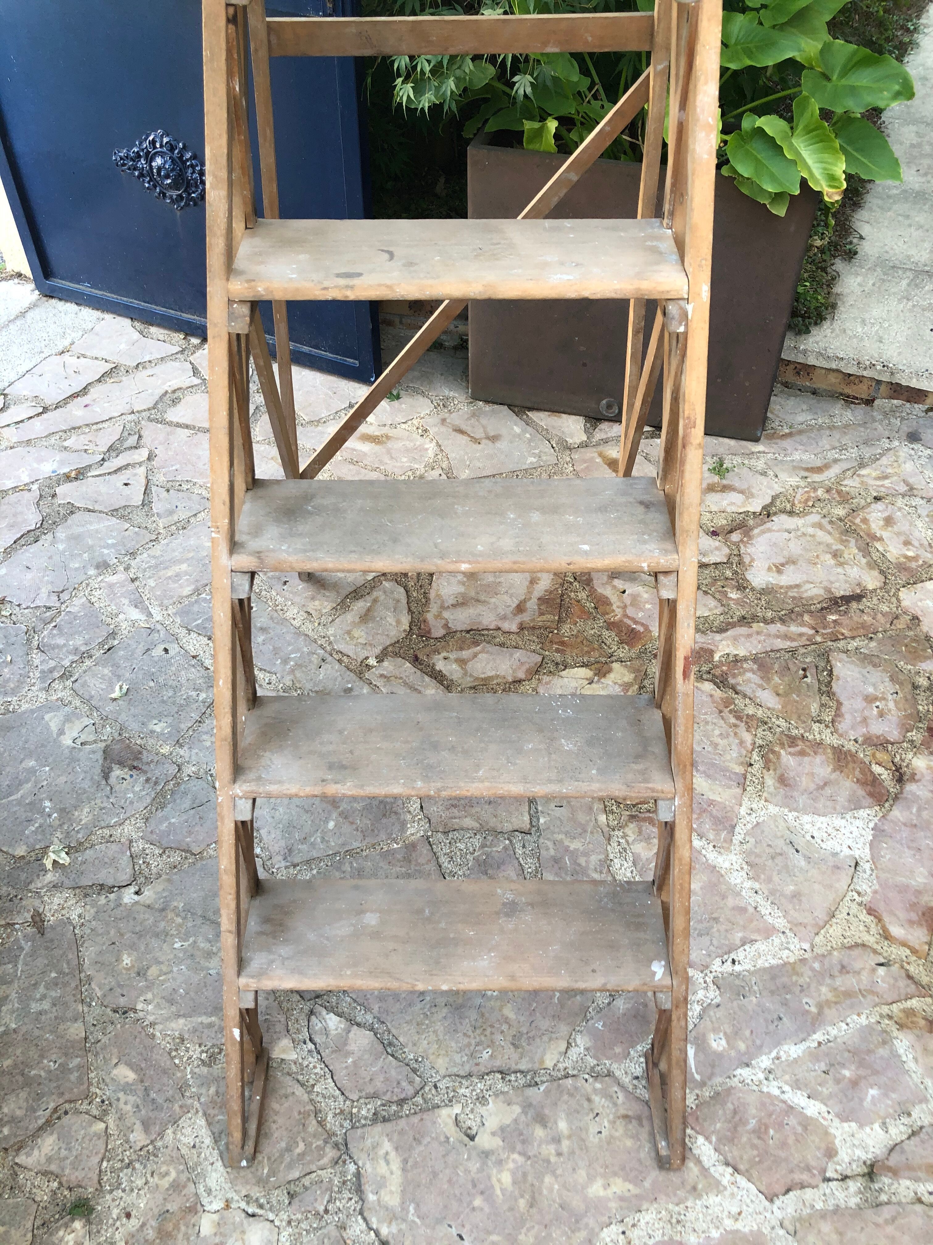Wooden stepladder