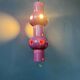 Suspension vintage en céramique rose violette West Germany