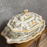 large earthenware soup tureen and tray
