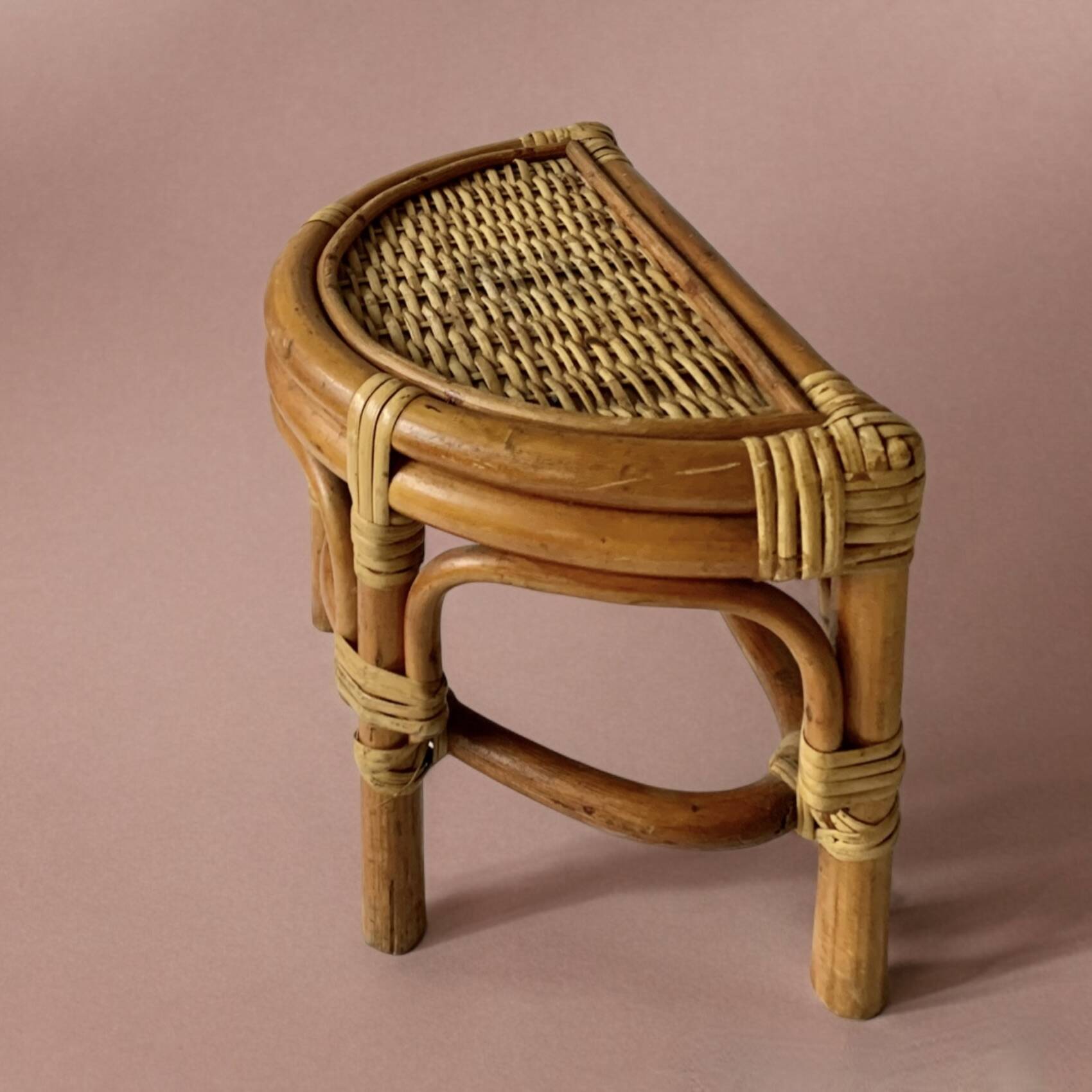 Porte-plante vintage en bambou