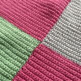Couverture bébé , plaid crochet vintage 80X90 cm