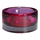 Mario Pinzoni for Seguso Sommerso Murano bowl circa 1969.