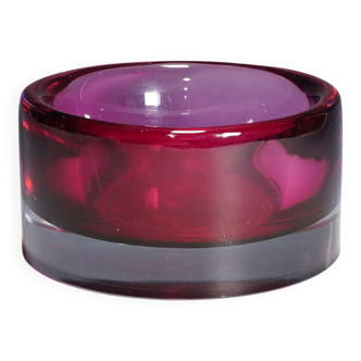 Mario Pinzoni for Seguso Sommerso Murano bowl circa 1969.