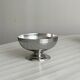 Set of 6 low footed bowls in mirror stainless steel.