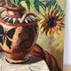 The sunflowers, knife technique on panel.