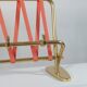 Vintage mid century wall mount brass wardrobe coat rack
