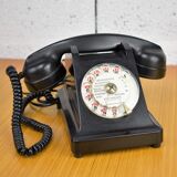 Old black Bakelite phone