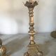 Lot de 3 bougeoirs tripodes en bronze doré