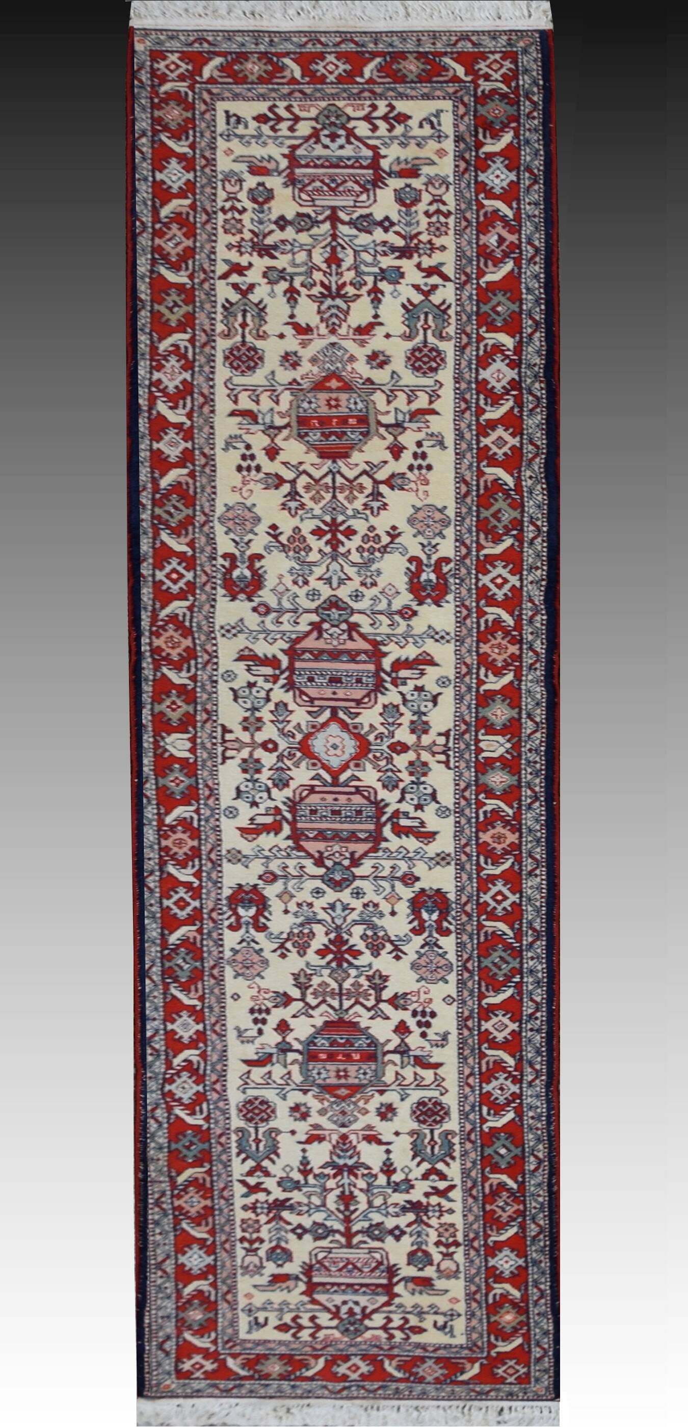 Tapis d'Orient Caucase Kazak Urss : 0.80 X 3.50 Mètres