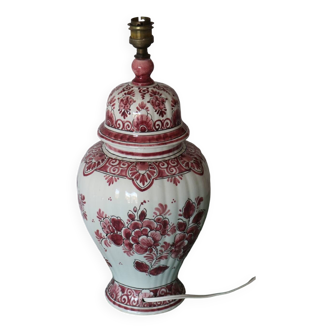 Vintage red holland ceramic lamp