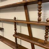 Turned wood bar wall shelf
