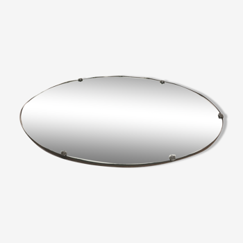 Miroir ovale biseauté
