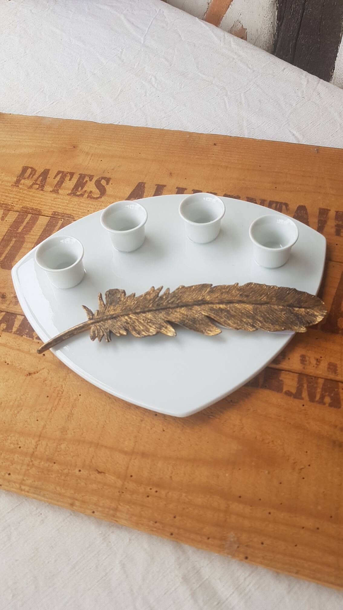 Designer “painter’s palette” candle holder