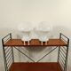 Set of 2 mushroom table lamps in opaline glass
