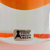 Scandinavian Modern Hooped Glass Vase by Aseda, Sweden 1960s