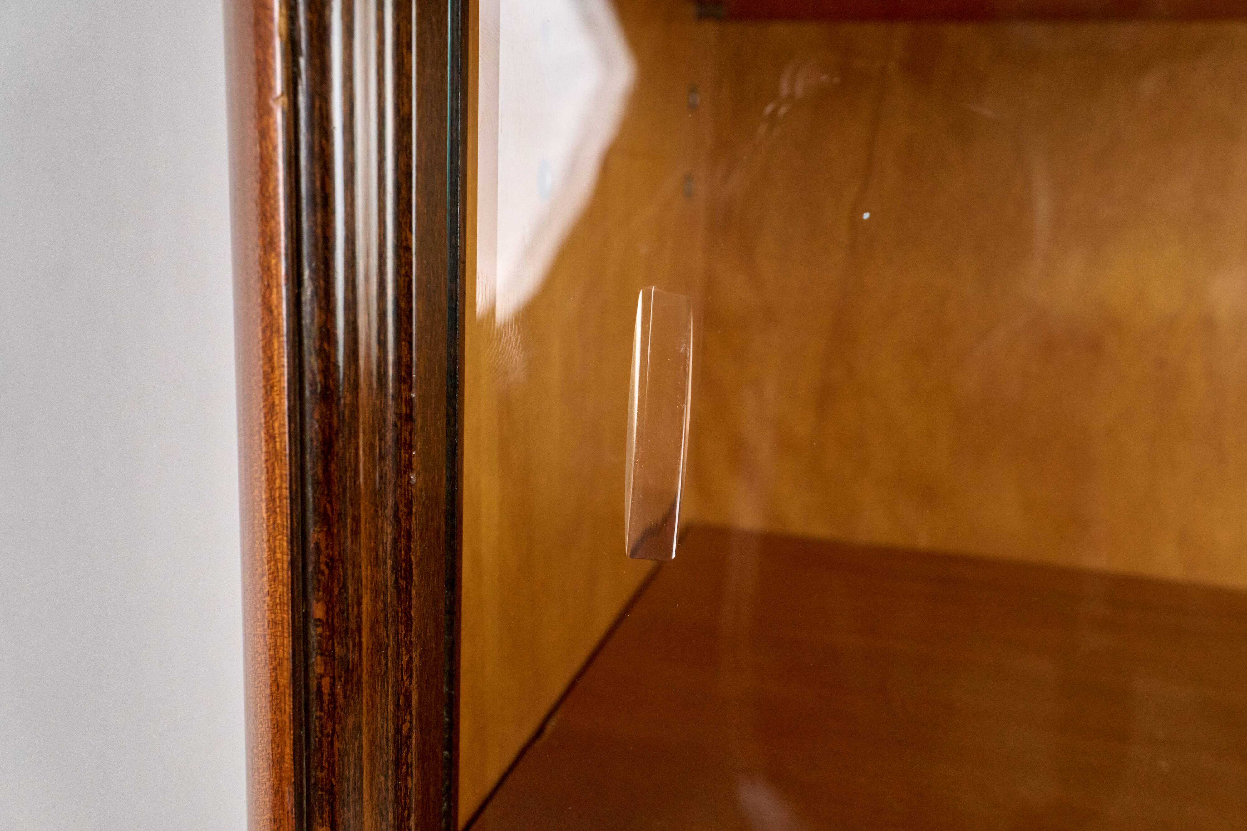 Art Deco Bookcase, Vitrine, Český Nábytek, 1960, Czechoslovakia