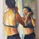 "The earring" oil on canvas signed Patrice Landauer