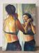 "The earring" oil on canvas signed Patrice Landauer