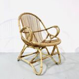 Ensemble de jardin en bambou vintage par Dirk van Sliedrecht pour Rohé Noordwolde, années 70.