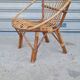 Rattan shell armchair