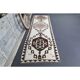Vintage Turkish Oushak Handmade Wool Cotton White Runner Rug 100x320